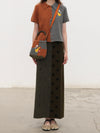 YANYAN KNITS Fall/Winter 2025: Daisy Work Jacket / V-Neck Vest / DAISY Maxi Skirt YYK-YW25-1241-LV Skirt (YYW25-2051)